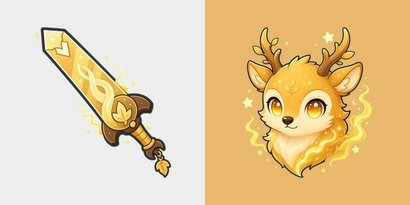 Golden Deer Spirit Blade