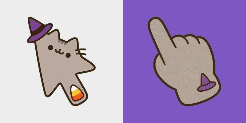 Halloween Candy Corn Cat Cursor