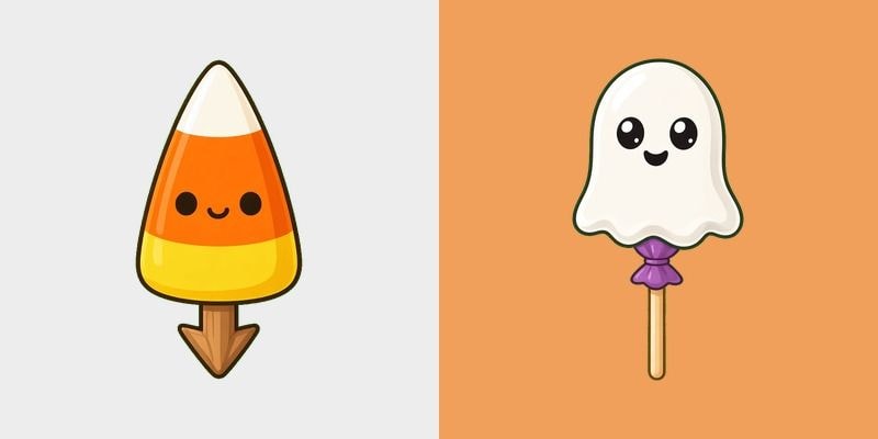 Cute Candy Corn & Ghost Pop