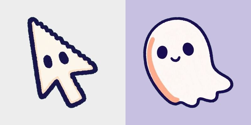 Halloween Ghost Crayon Cursor