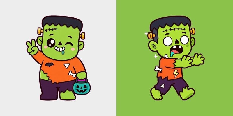 Slime Lime Franken Tot cursor preview