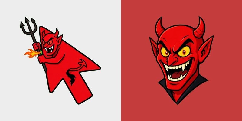 Spooky Devil Pitchfork Dive cursor preview