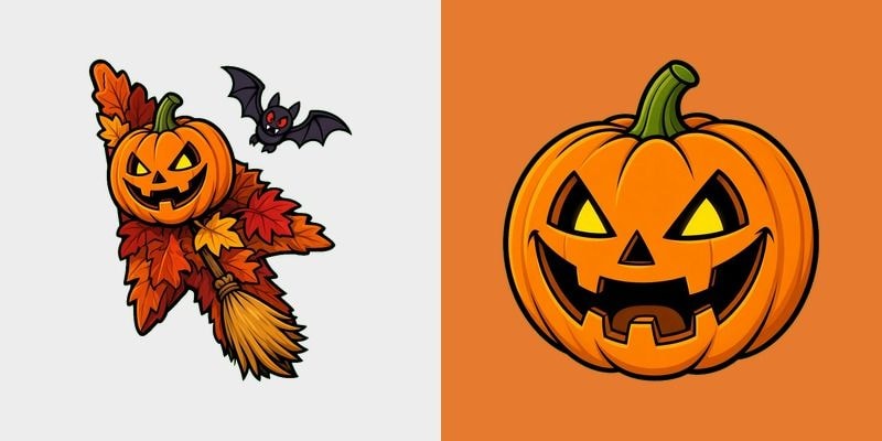 Spooky Pumpkin Leaf Storm cursor preview