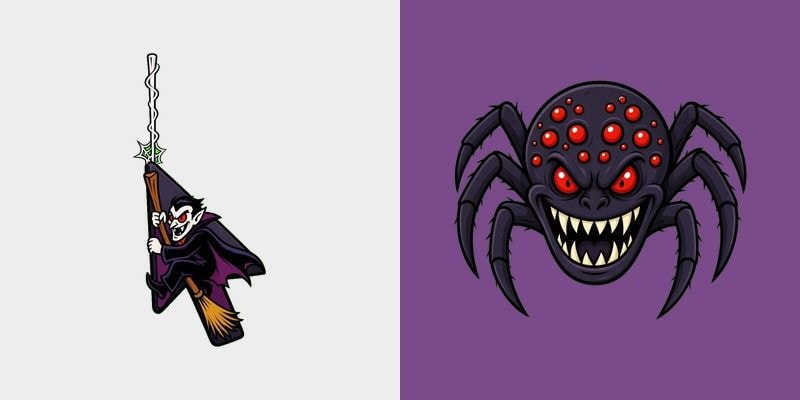 Spooky Spider Web Drop cursor preview