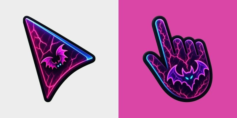 Witch Magenta Devil Wings cursor preview