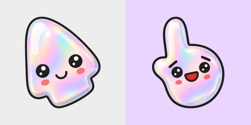 Holo Iridescent Blob