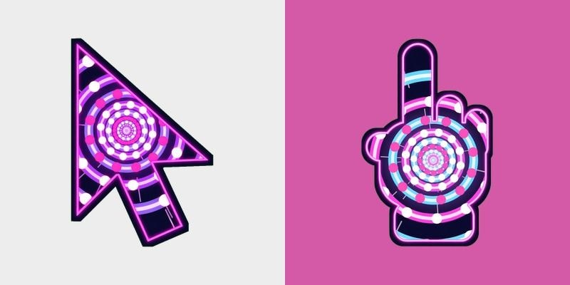 Hot Magenta Wormhole Cursor