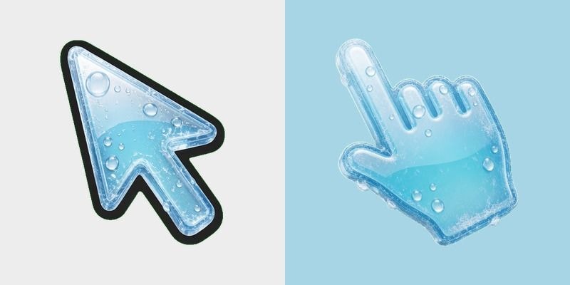Ice Crystal Glass Cursor