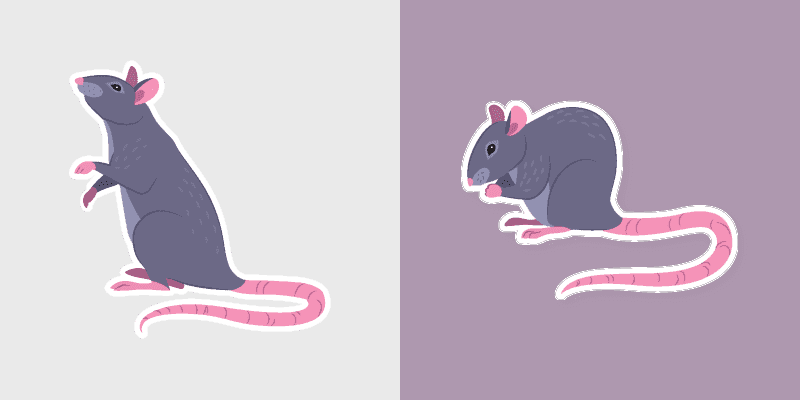 Cute Cursor Pack - Rat Design