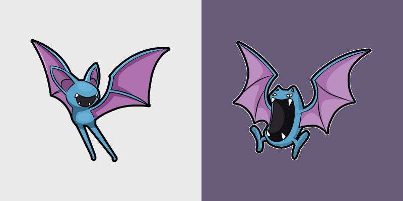 Pokemon Zubat & Golbat Cute Cursor Pack