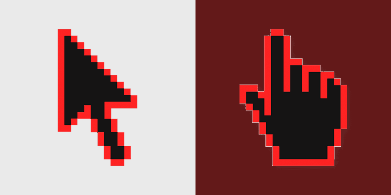 Cute Cursor Pack - Red Orange