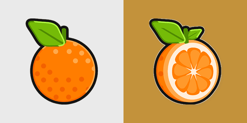 Cute Cursor Orange Fruit Pack