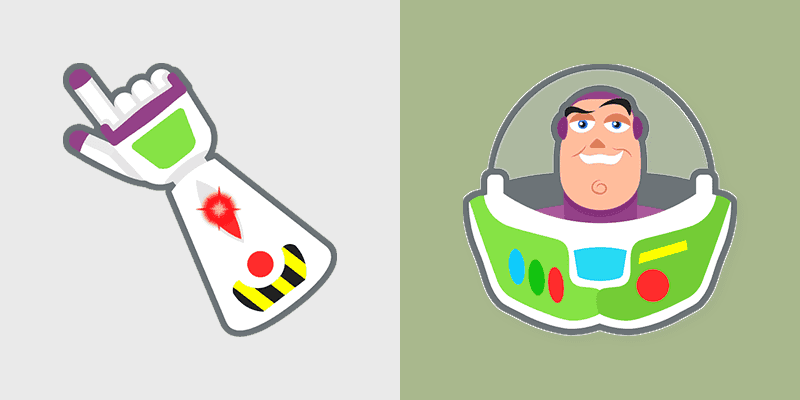 Toy Story Buzz Lightyear Cute Mouse Cursor Pack