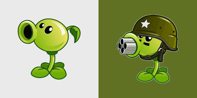 Peashooter and Gatling Pea