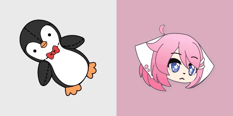 Custom Cursor Pack: Senpai Artz and Penguin Theme