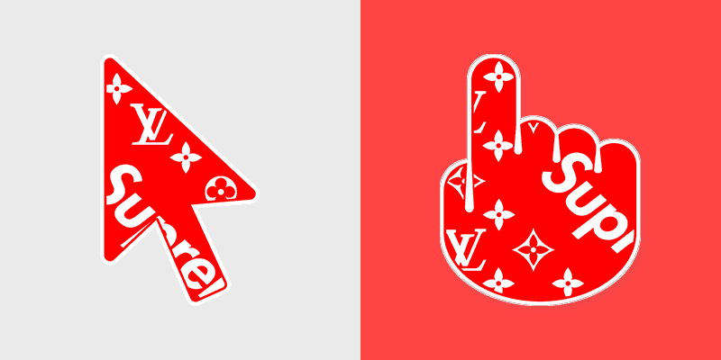 Cute Supreme x LV Mouse Cursor