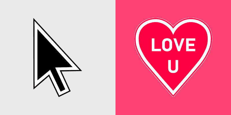 Custom Cursor Collection - Love U MacOS