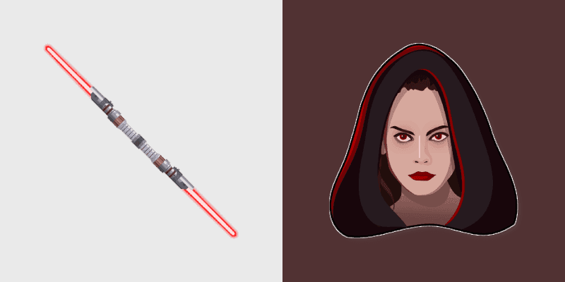 Star Wars Custom Cursor Pack - Dark Rey and Red Lightsaber