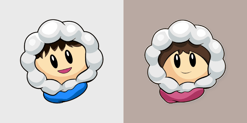 Ice Climber Popo and Nana Cute Mouse