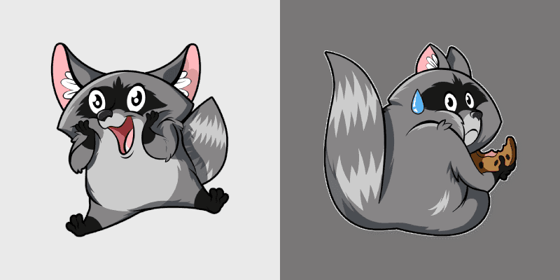 Custom Cute Raccoon Cursor Pack