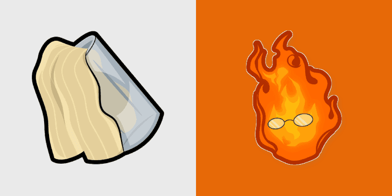 Undertale Grillby's Fiery Cursor Pack
