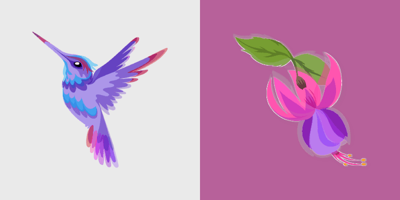 Custom Cursor Pack - Hummingbird & Fuchsia Theme