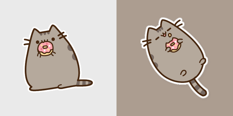 Pusheen Eating Donut