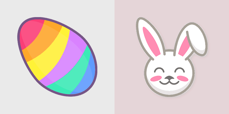 Cute Cursor Pack - Easter Bunny & Colorful Egg