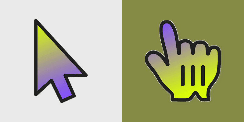 Cute Cursor Garden Gradient