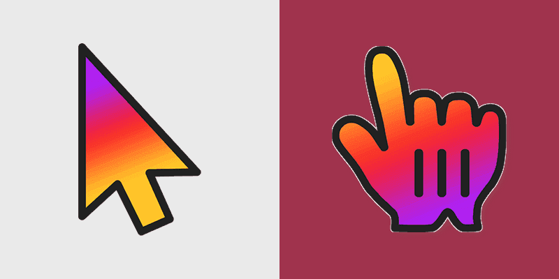 Custom Cursor Collection - Social Media Gradient