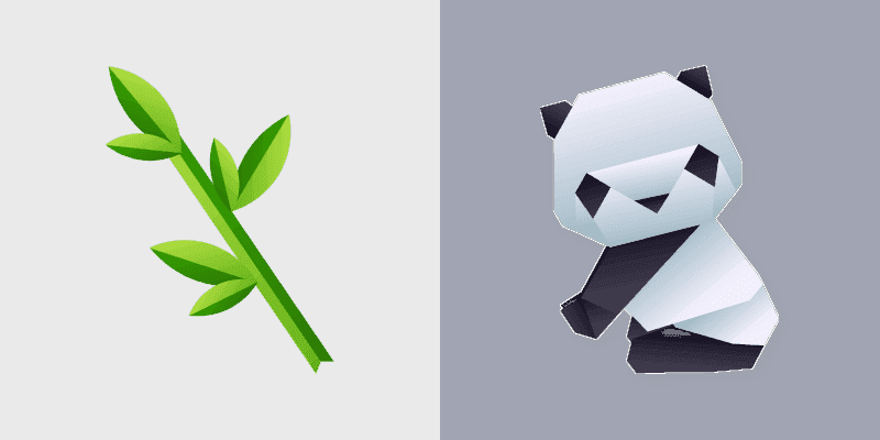 Origami Panda Bamboo