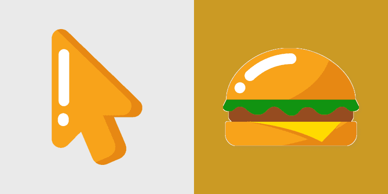 Cute Burger Custom Cursor Pack