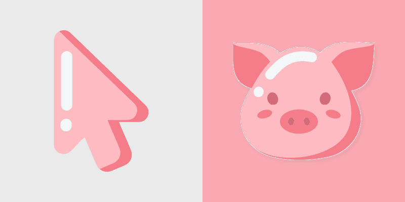 Custom Pink Pig Cursor Pack