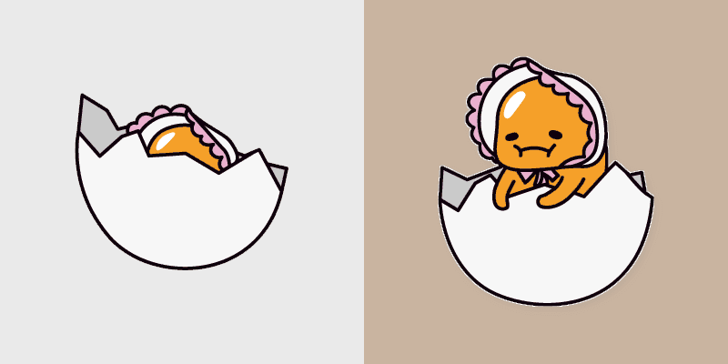 Custom Cute Cursor Pack: Gudetama Inspiration