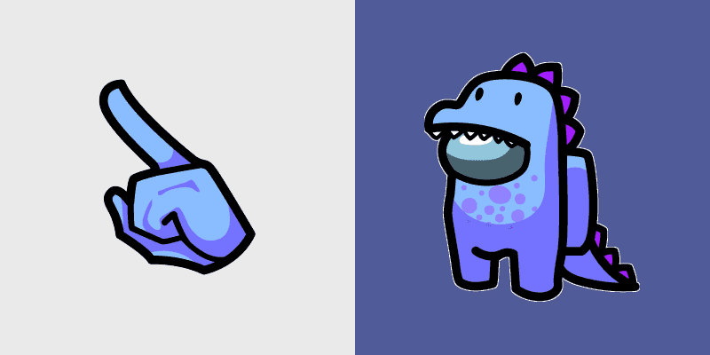 Custom Among Us Dino Cursor Pack