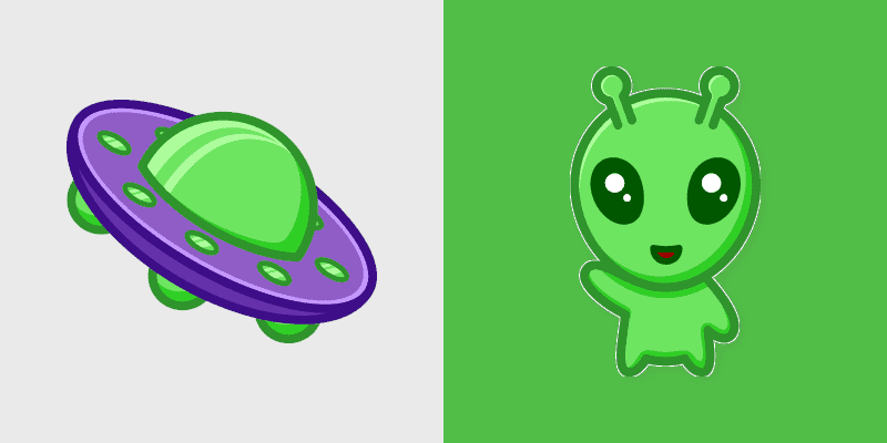Custom Cute Alien Cursor Pack