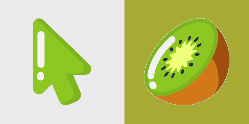 Cute Kiwi Cursors Pack