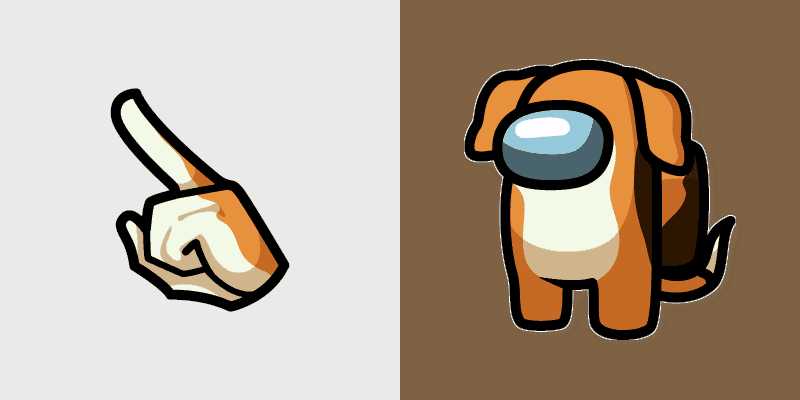 Custom Among Us Dog Cursor Pack