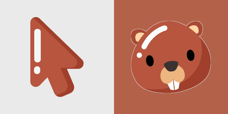 Cute Beaver Cursor Pack