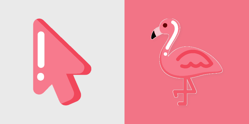 Cute Cursor Pack: Flamingo Friends