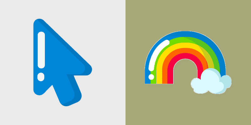 Rainbow Fusion Cursor Pack