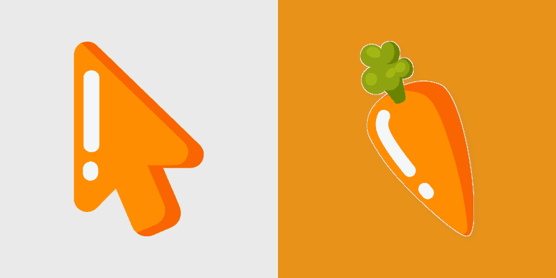 Cute Carrot Cursor Pack