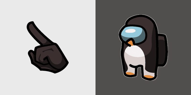 Among Us Penguin Cute Cursor Pack