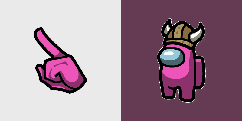 Pink Viking Cursor Pack for Among Us