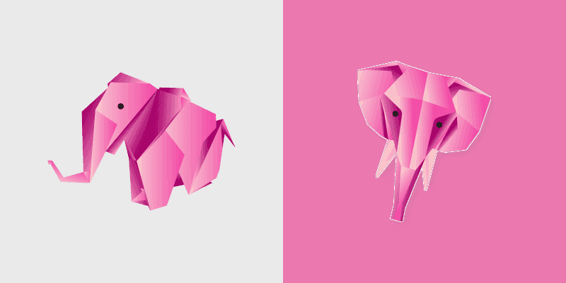 Origami Pink Elephant