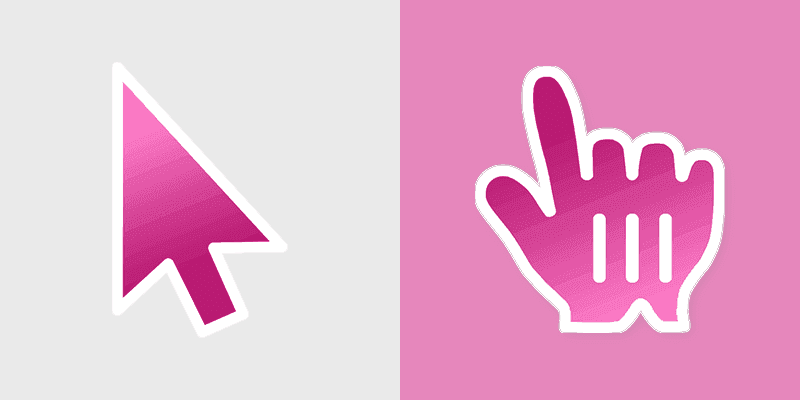 Cute Cursor Pack - Young Rose Gradient