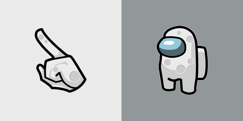 Among Us Custom Cursor Pack: Moon Character Edition
