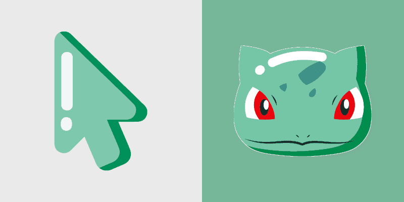 Custom Cursor Pack - Pokemon Bulbasaur