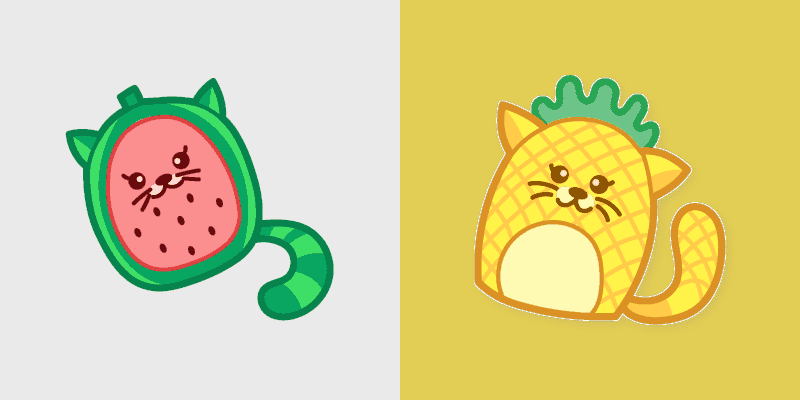 Fruit Feasting Kitty