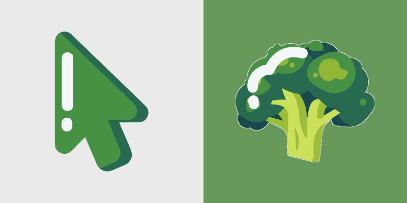 Custom Cursor Collection - Broccoli Design